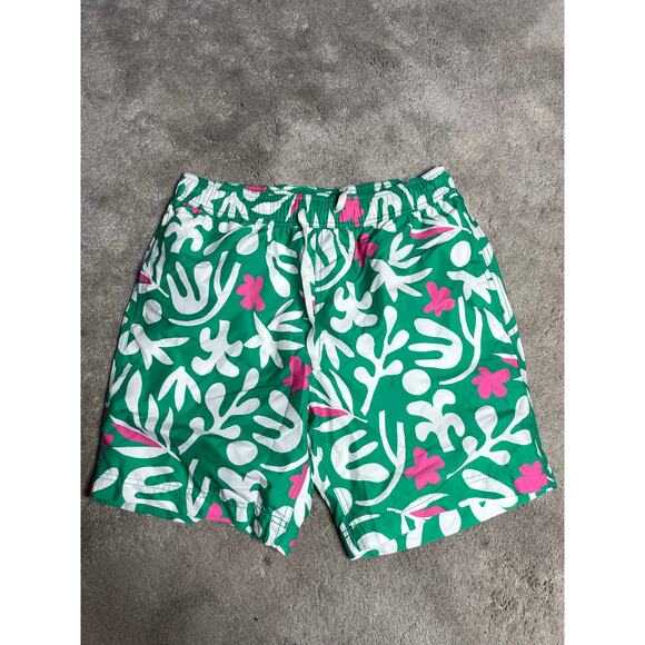 Hanna Andersson Mens Medium Swim Trunks Bundle (2) Pairs Lemons Green Tropical - Picture 4 of 8